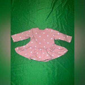 Laura Ashley Pink Baby Dress with White Dots size 0-3 Months